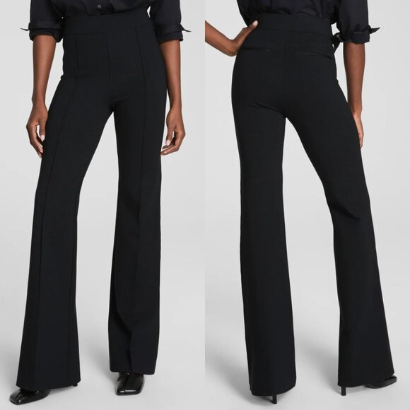 NWT SPANX Black Ponte Flare Pant High Rise - Picture 1 of 12